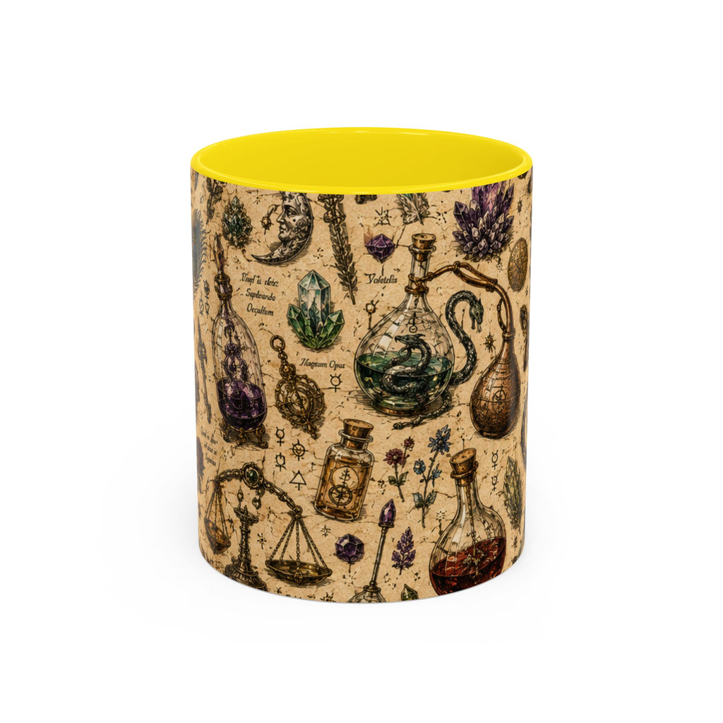 The Alchemist's Cabinet Coffee Mug — Vintage Apothecary Accent Mug (11/15 oz)