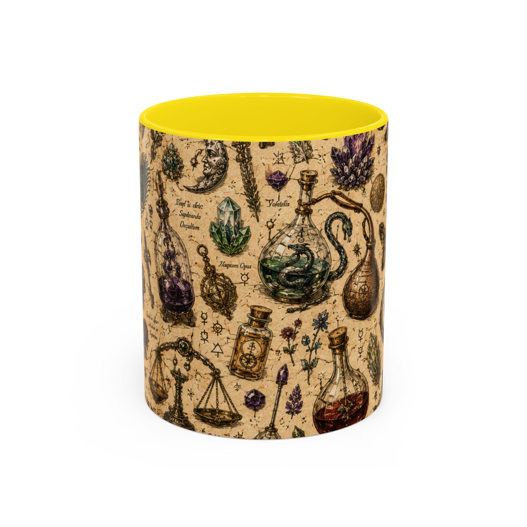 The Alchemist's Cabinet Coffee Mug — Vintage Apothecary Accent Mug (11/15 oz)