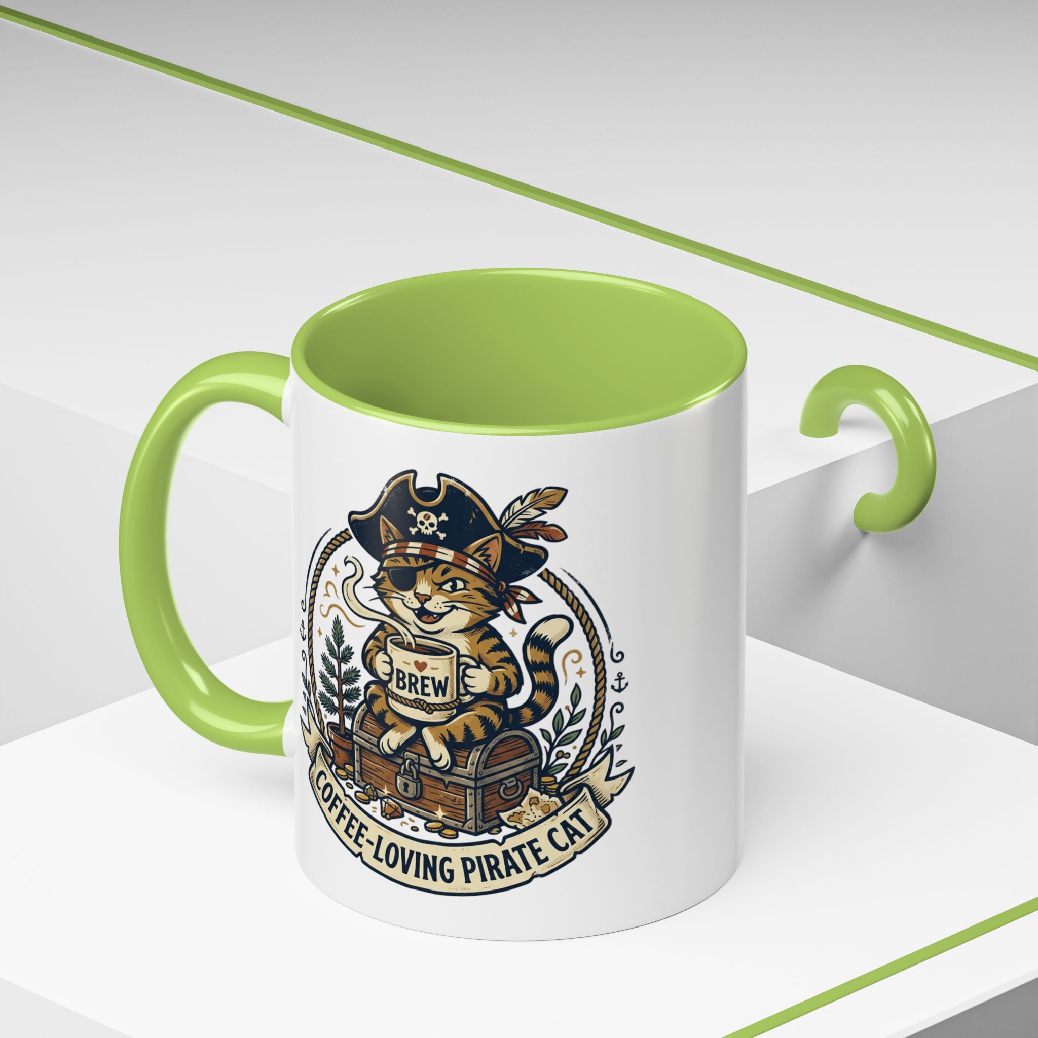 Vintage Sailor Anchor Coffee Mug — Nautical Tattoo Accent Mug (11/15oz)