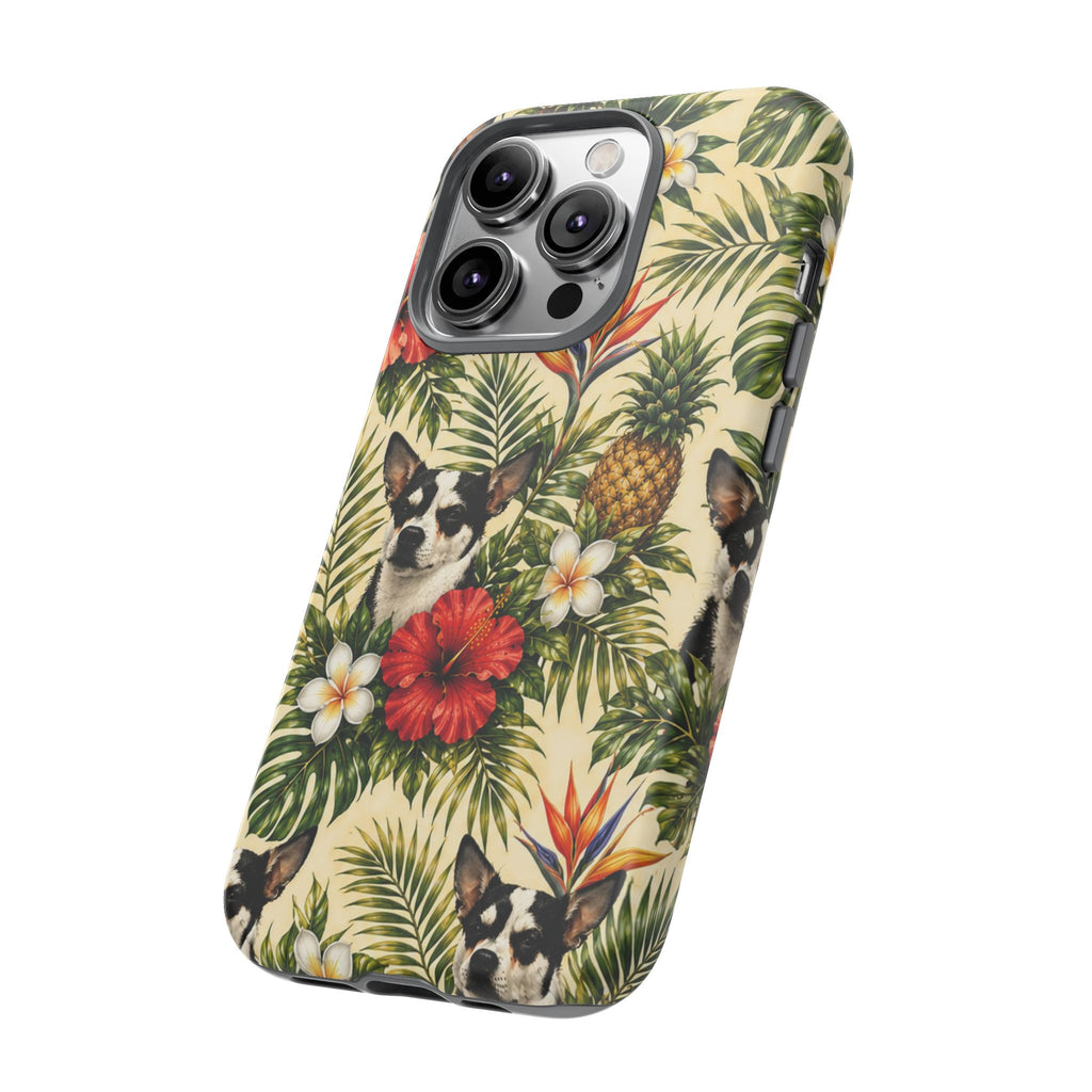 Tropical chihuahua Phone Case — Floral Pineapple Protective Tough Case