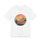 Sunset Tuscan Landscape T-Shirt — Vintage Italian Countryside Graphic Tee