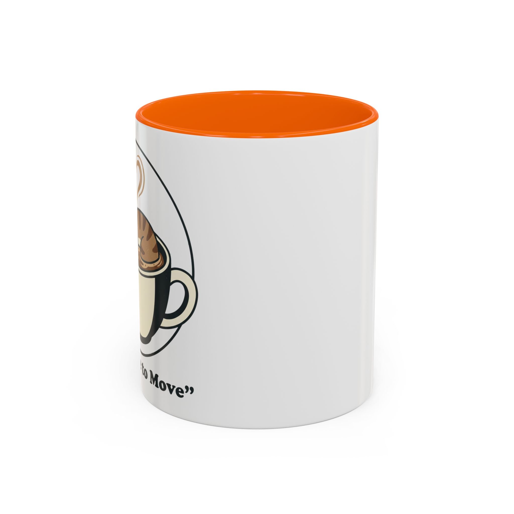 Latte Cat Coffee Mug – "Don't Wake Me, I'll Move" Cute Cat Latte Art Ceramic Accent Mug