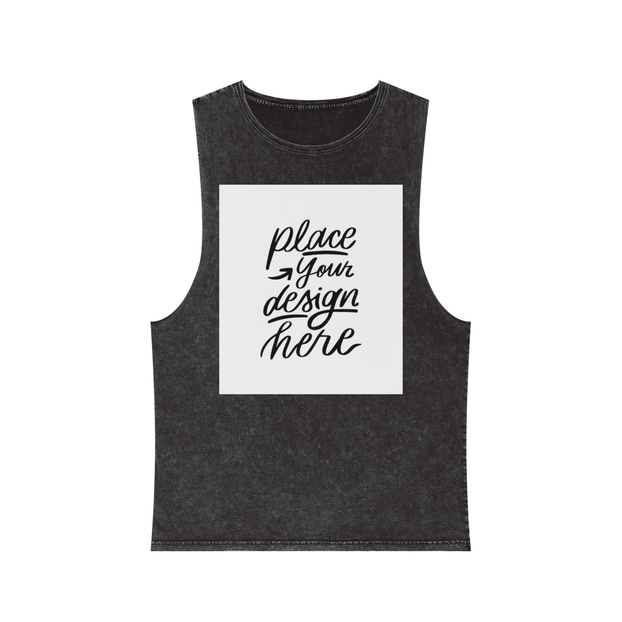Custom Stonewash Muscle Tank — Vintage Wash Sleeveless Top