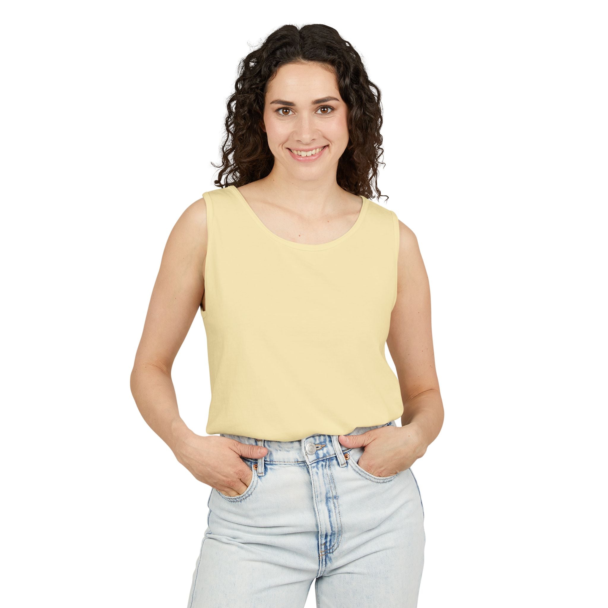 Summer Vibes Unisex Tank Top - Retro Sun Graphic