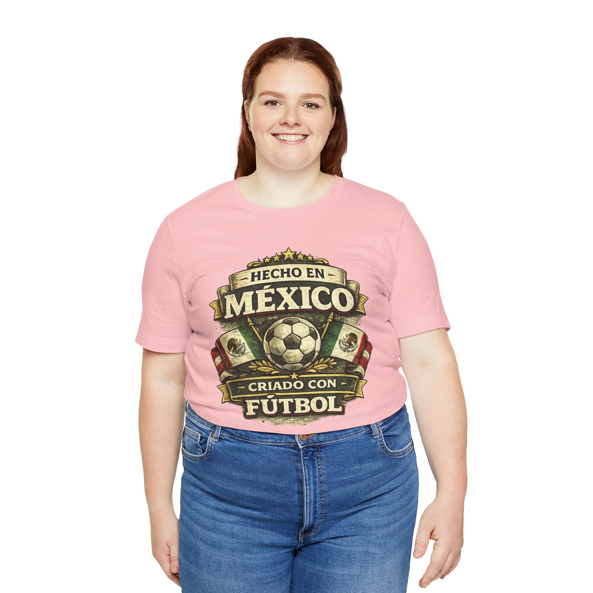 Mexico Soccer T‑Shirt — "Hecho en México, Criado con Fútbol" Vintage Football Tee