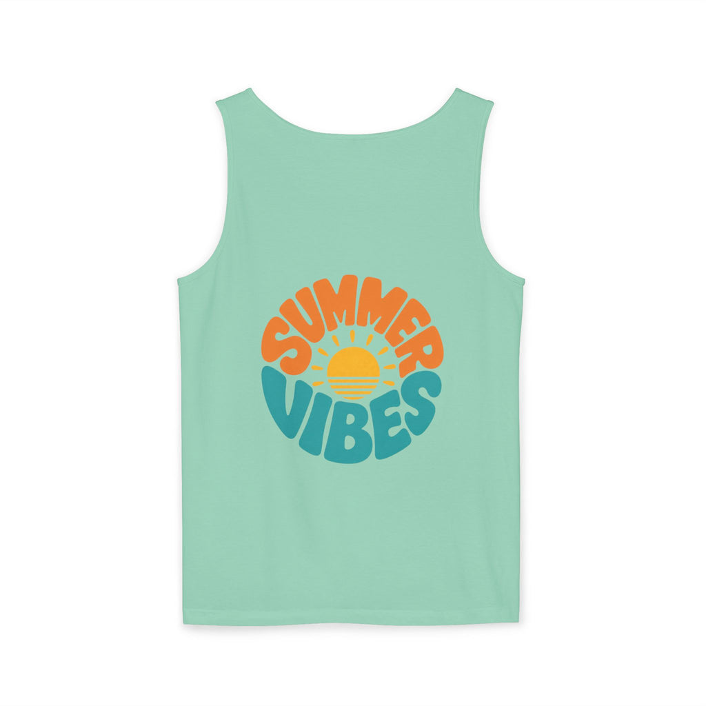 Summer Vibes Unisex Tank Top - Retro Sun Graphic
