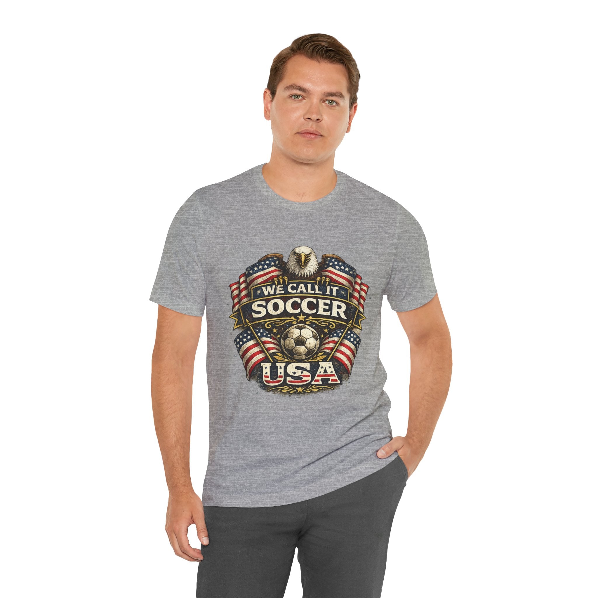 We Call It Soccer USA T-Shirt – Patriotic Eagle Soccer Tee
