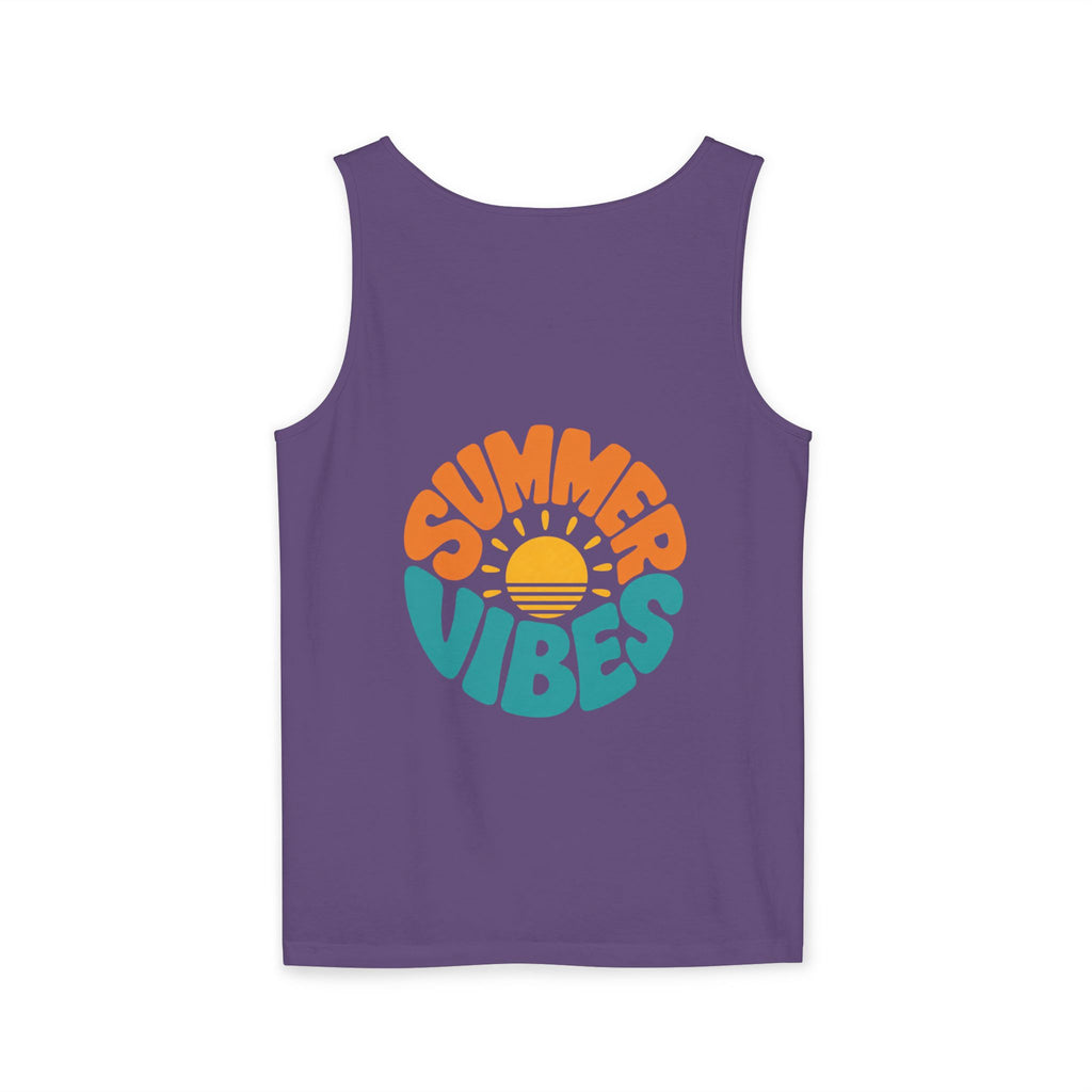 Summer Vibes Unisex Tank Top - Retro Sun Graphic