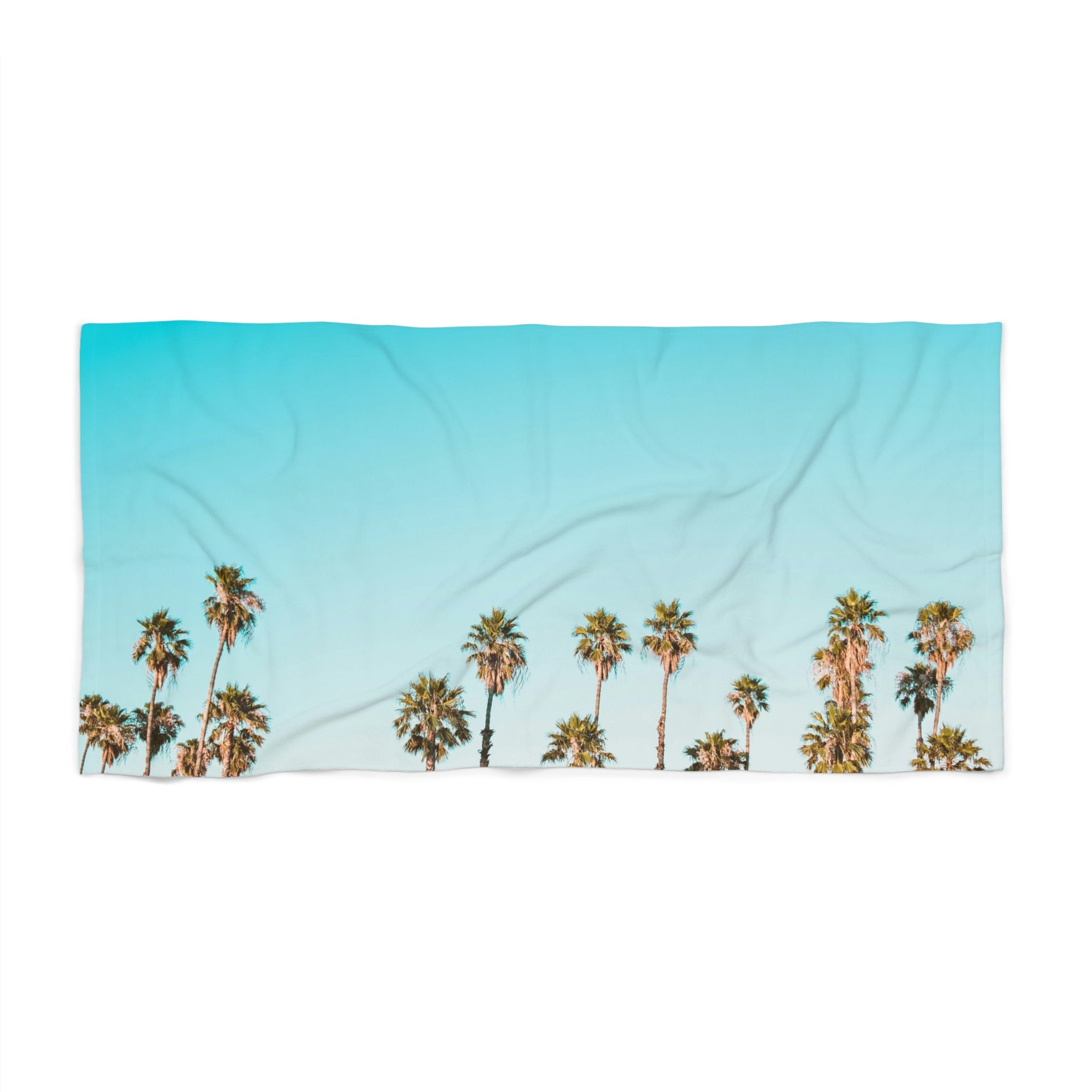 Palm Trees Beach Towel – Turquoise Sky Coastal Pool & Travel Towel