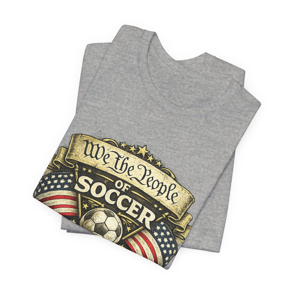 We The People of Soccer T-Shirt — American Flag Vintage Soccer Tee