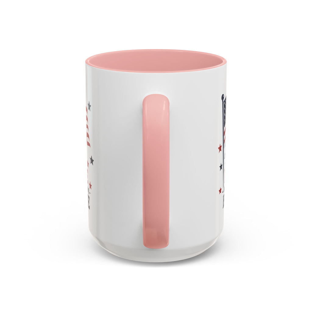 Patriotic Coffee Mug — "Land of the Free Because of the Brave" Accent Mug