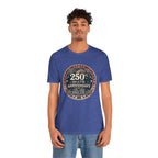 4th of July 250th Anniversary T-Shirt – Vintage American Flag Emblem (1776–2026)