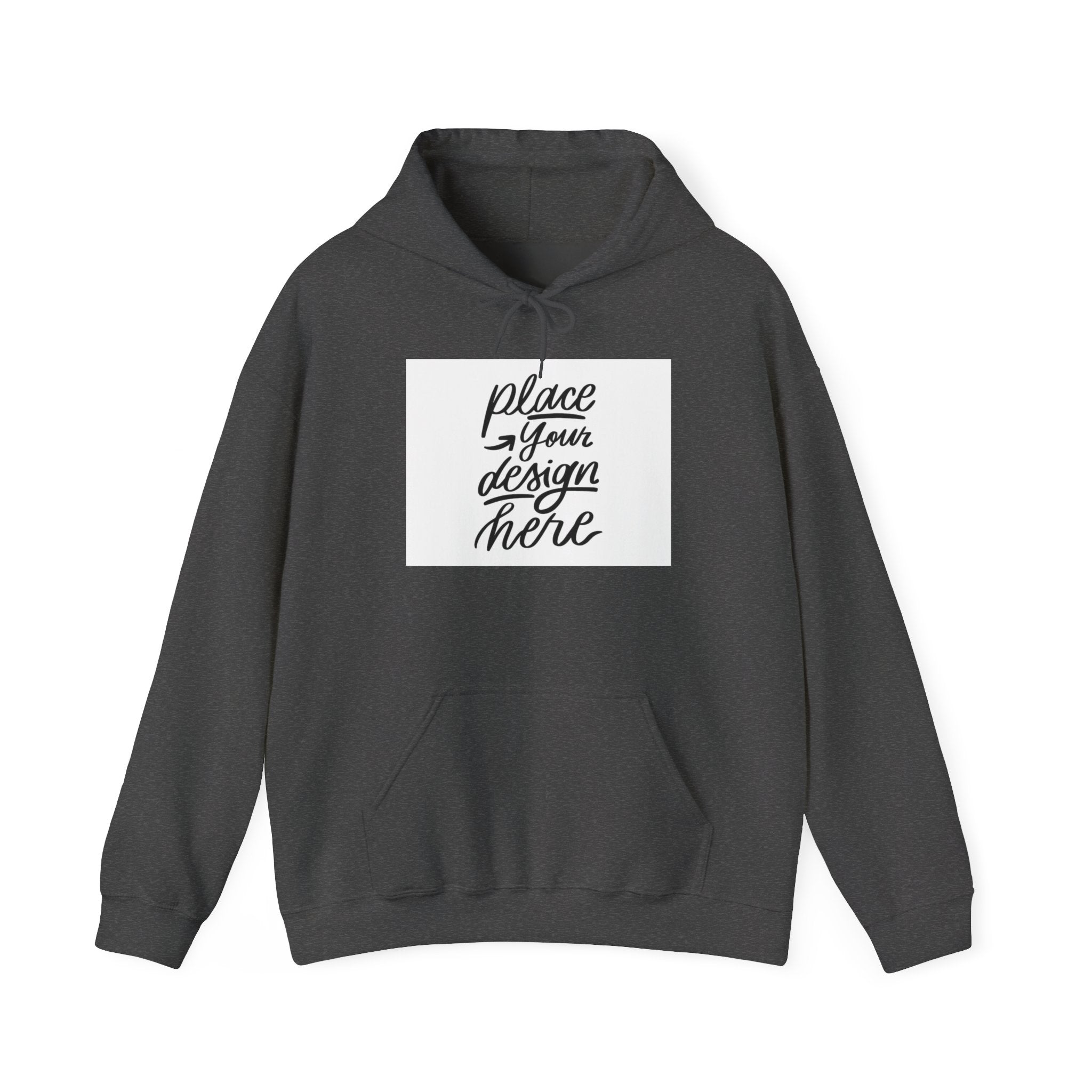 Classic Hoodie with Centered Design – 'Place Your Design Here'