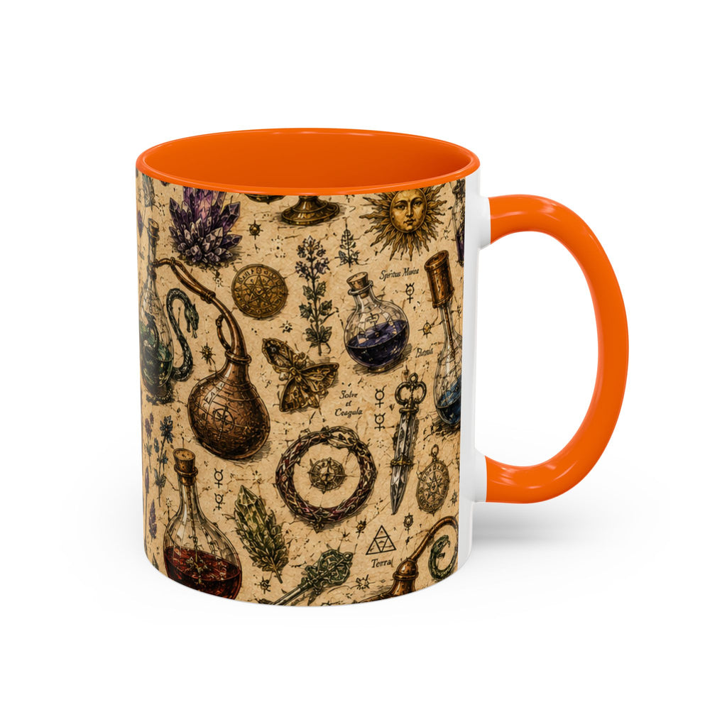 The Alchemist's Cabinet Coffee Mug — Vintage Apothecary Accent Mug (11/15 oz)