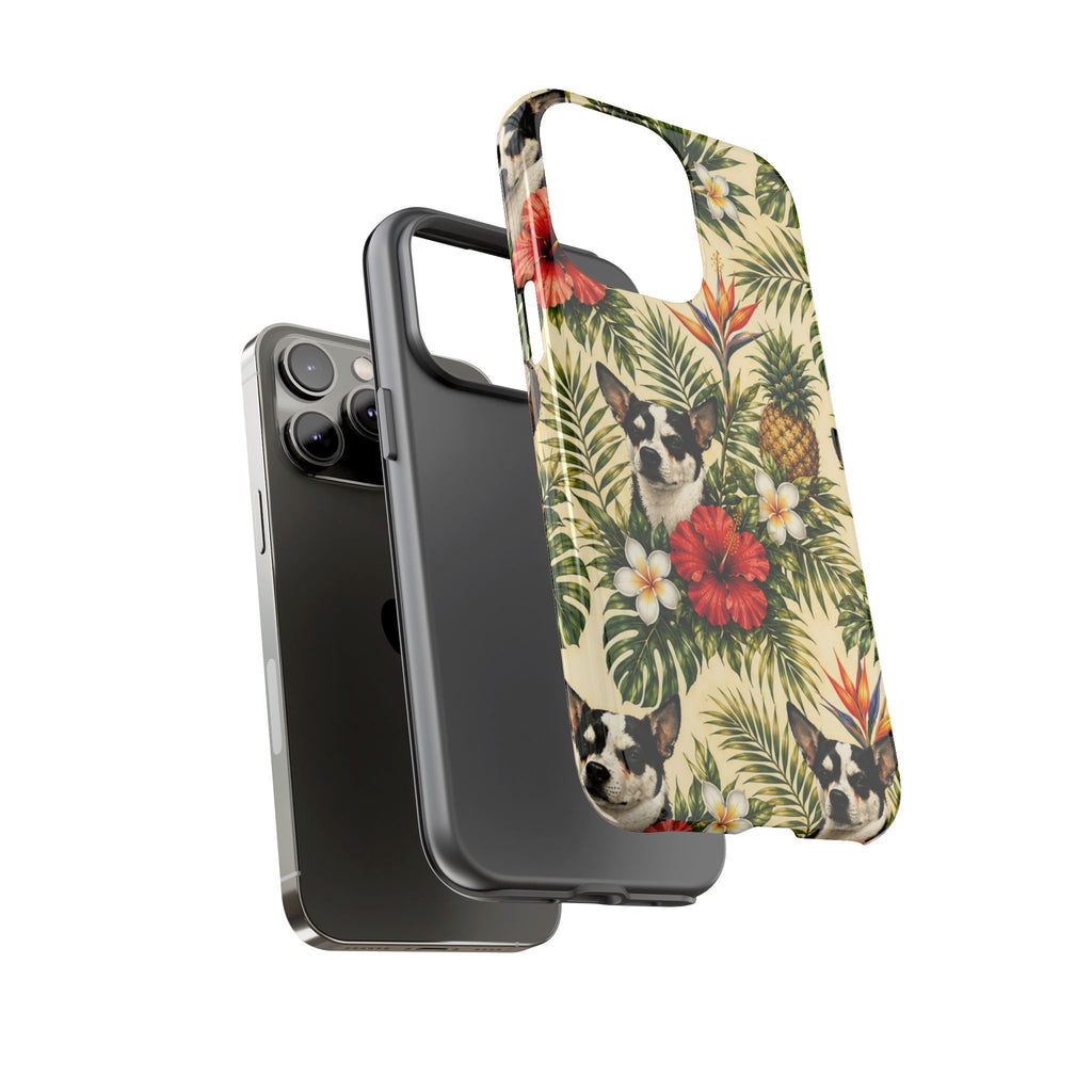 Tropical chihuahua Phone Case — Floral Pineapple Protective Tough Case