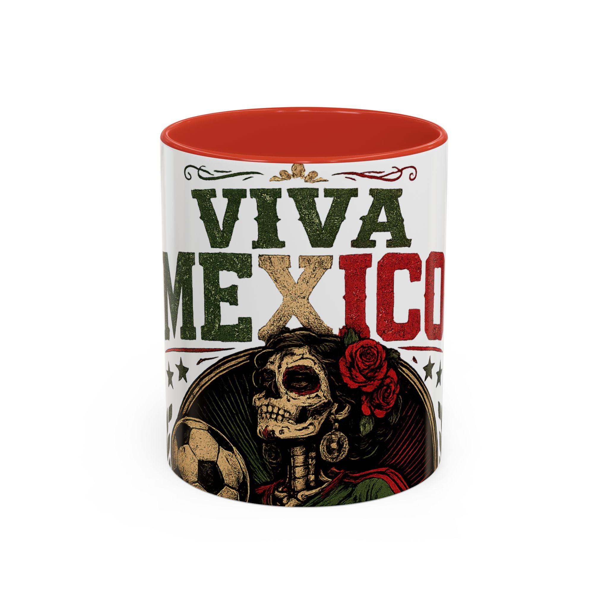 Viva Mexico Accent Coffee Mug — Day of the Dead Skeleton Design (11/15oz)