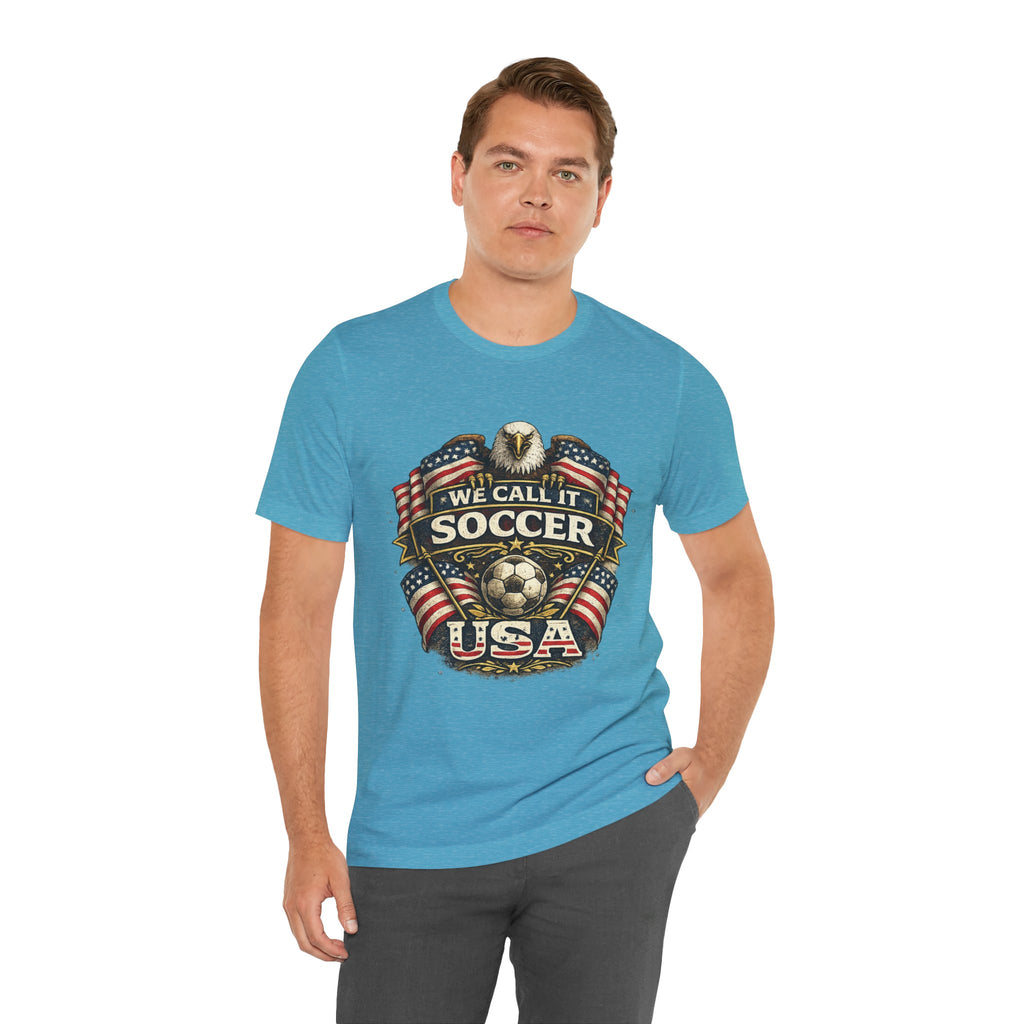 We Call It Soccer USA T-Shirt – Patriotic Eagle Soccer Tee