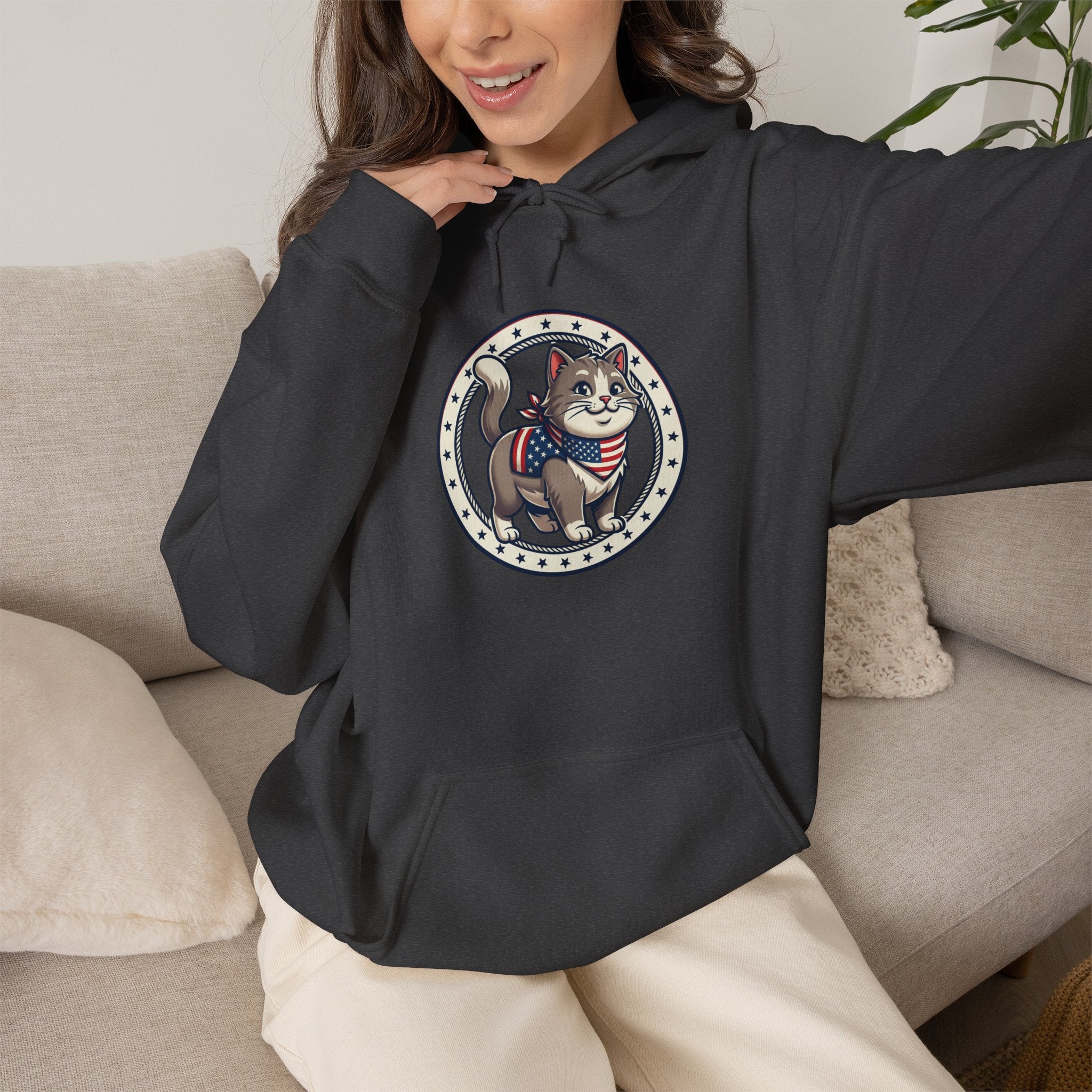 Patriotic Cat Hoodie