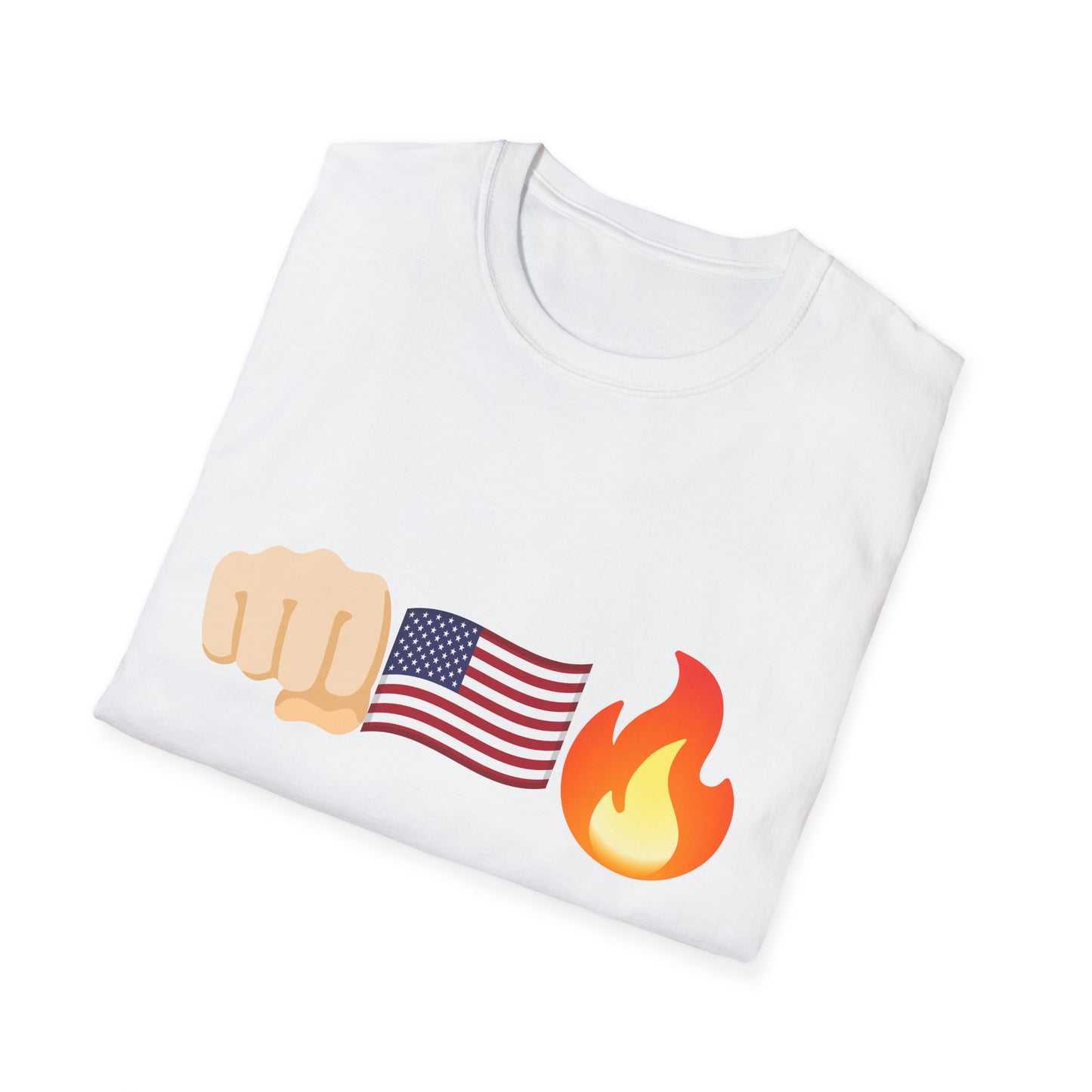 Patriotic Fist Unisex Softstyle T-Shirt - Casual American Flag Tee