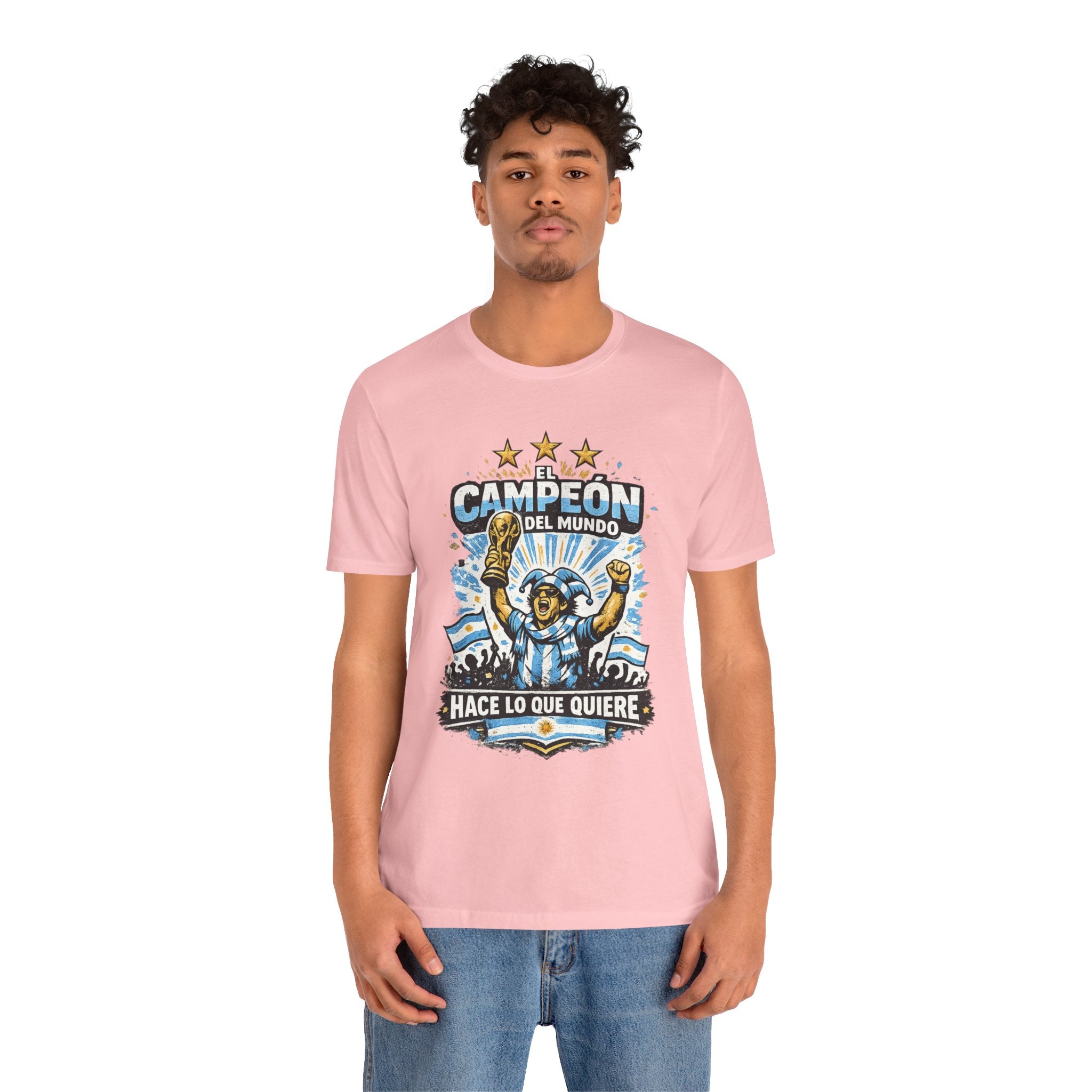 T-Shirt — 'El Campeón del Mundo: Hace Lo Que Quiere' Soccer Champion Tee