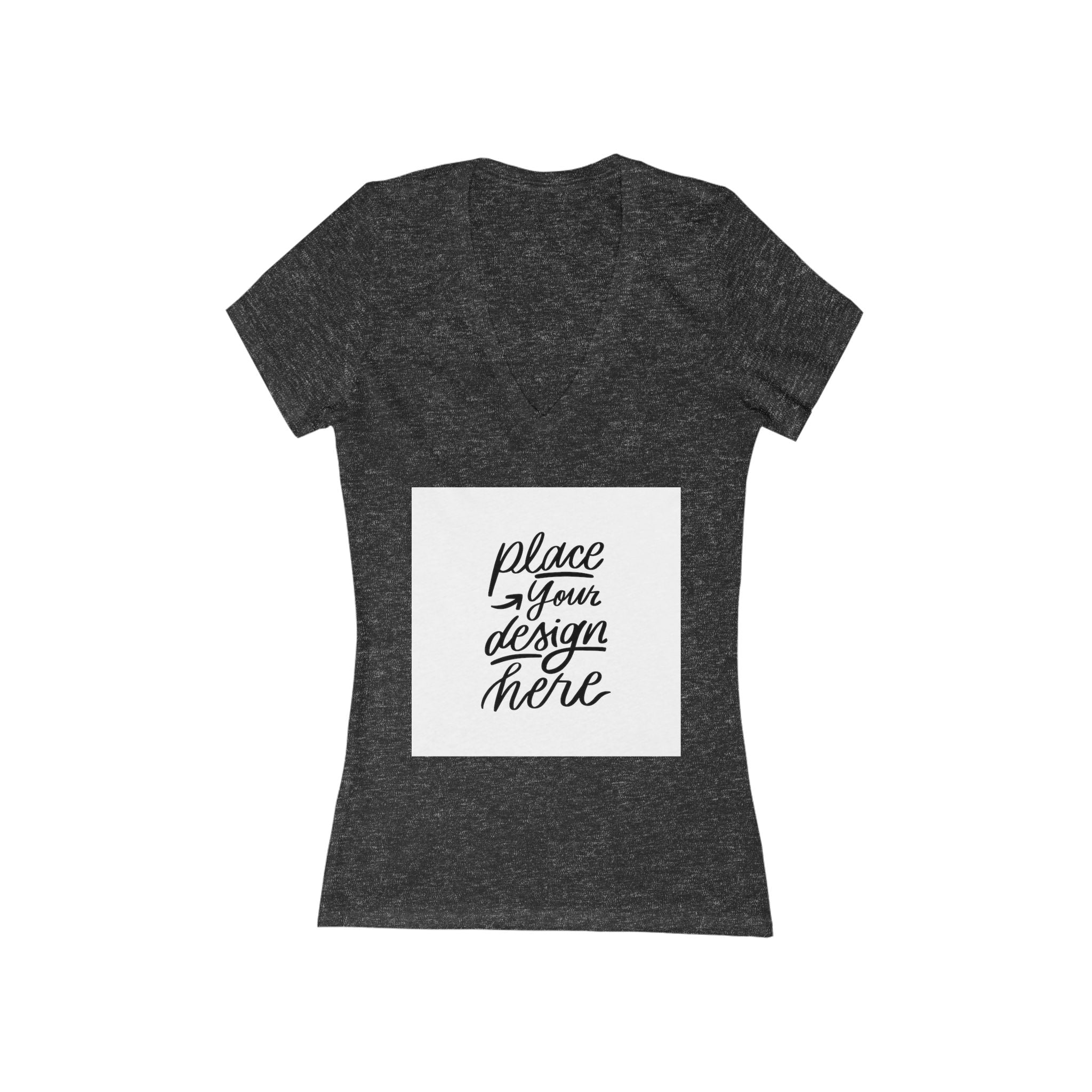 Custom Women's Deep V-Neck Tee — Slim Jersey Short Sleeve