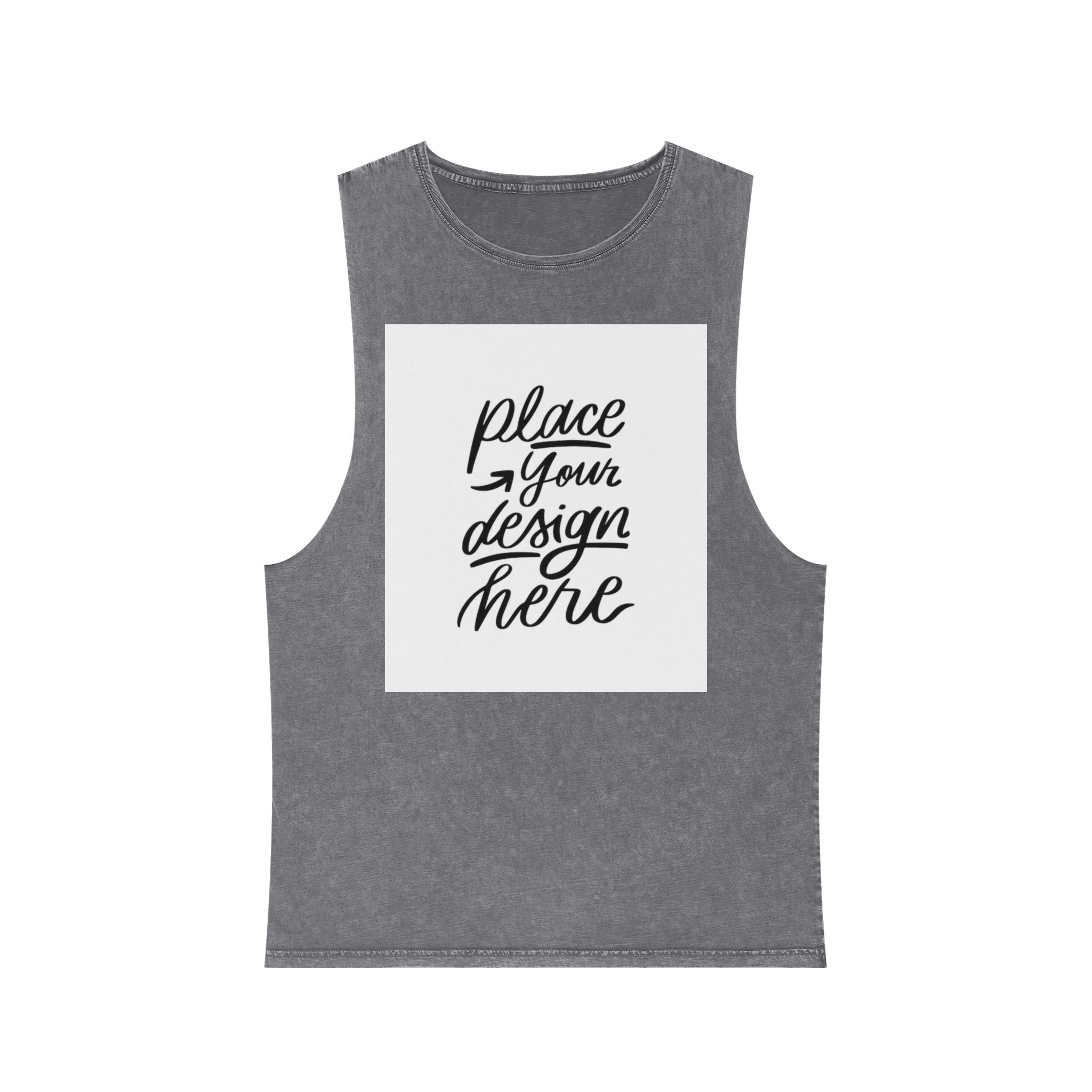 Custom Stonewash Muscle Tank — Vintage Wash Sleeveless Top