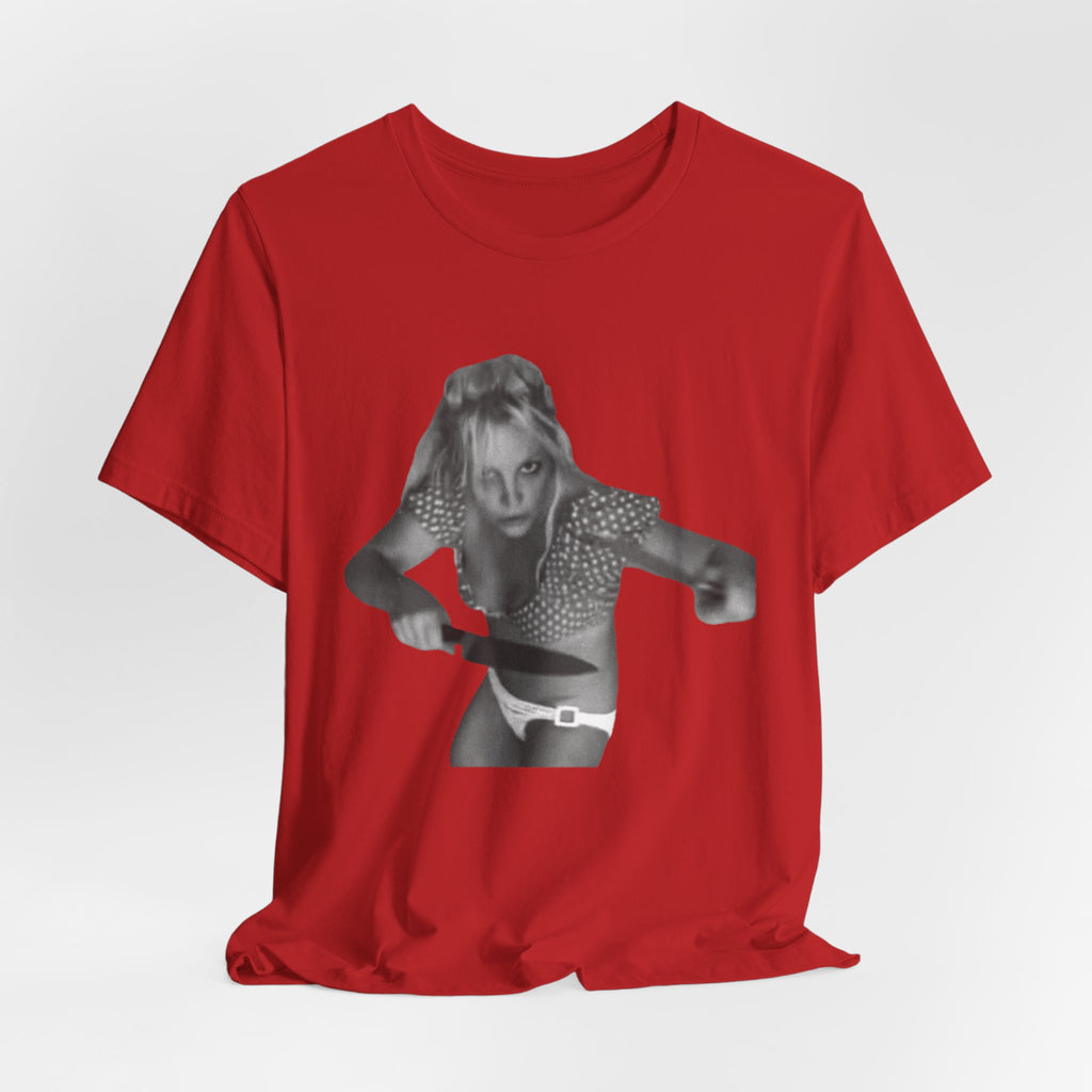 Vintage Grunge Graphic Tee – Monochrome Retro Pinup Girl Design
