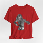 Vintage Grunge Graphic Tee – Monochrome Retro Pinup Girl Design