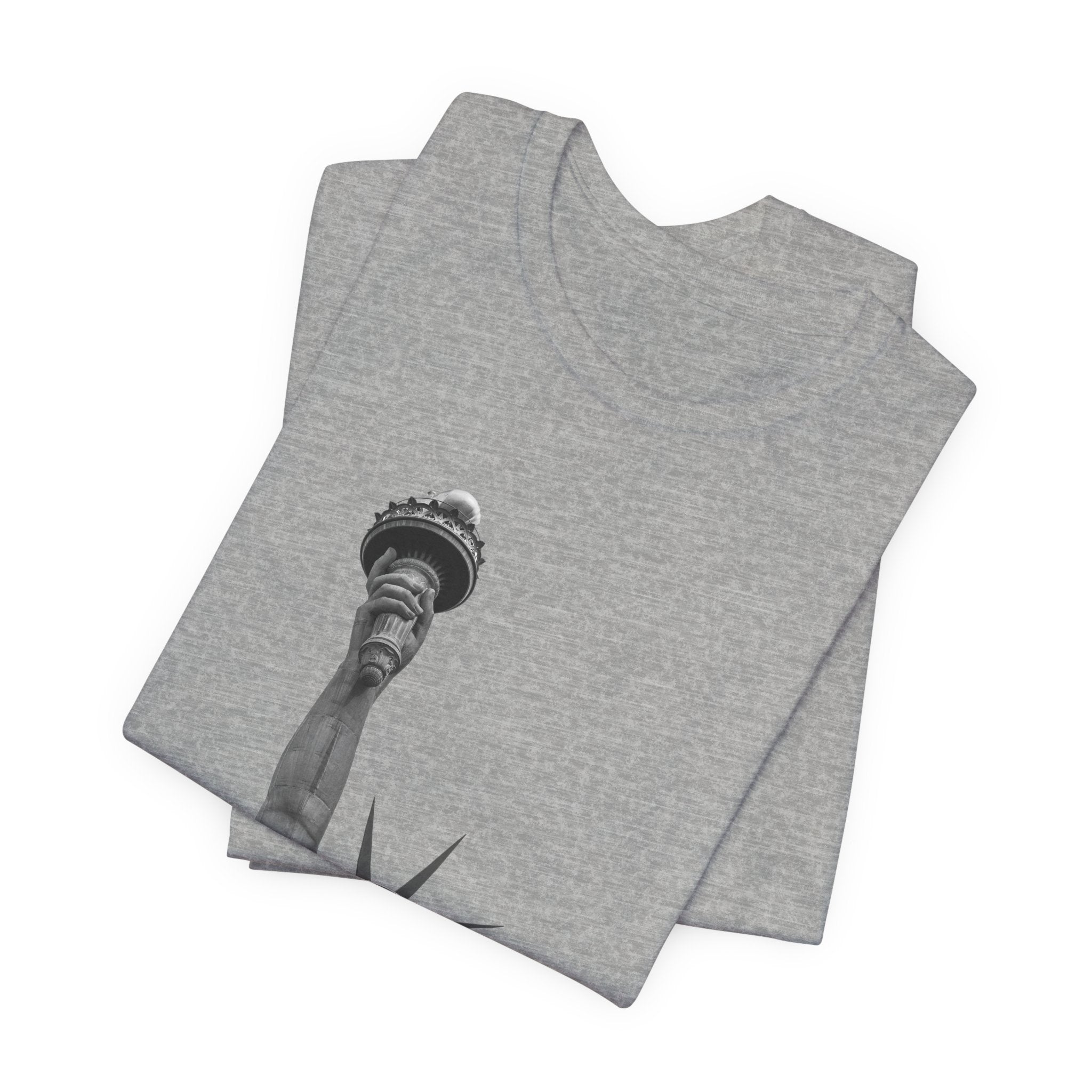 Statue of Liberty Graphic Tee — Black & White NYC Landmark T-Shirt