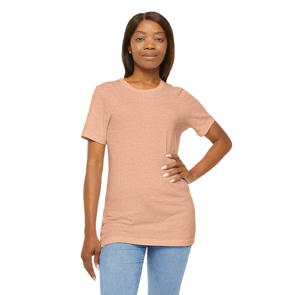 Nature Sunset Mountain Back Design T-Shirt — Scenic River & Pine Forest Graphic Tee