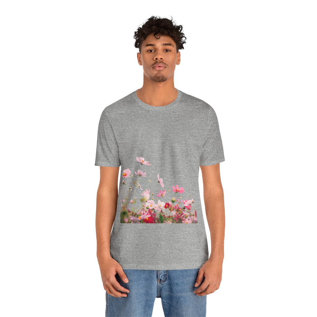 Floral Meadow Tee – Pink Wildflower Field Graphic T-Shirt