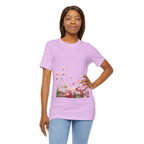 Floral Meadow Tee – Pink Wildflower Field Graphic T-Shirt