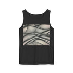 Abstract Wave Mesh Tank Top — Geometric Optical Illusion Graphic Tank