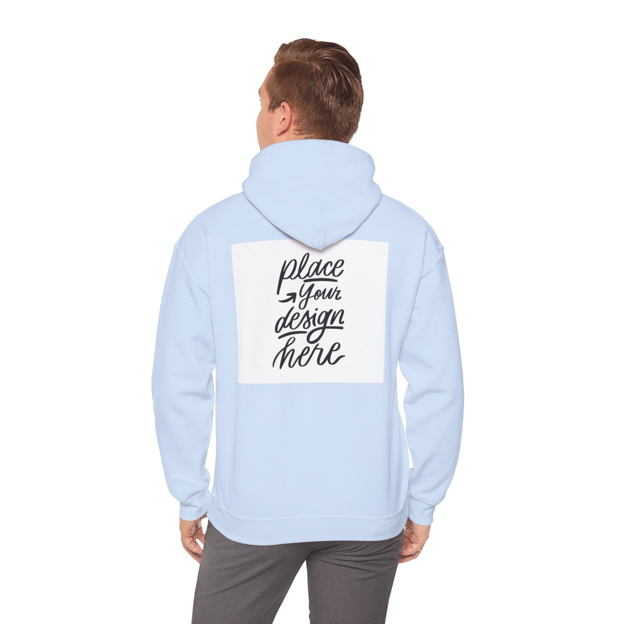 Classic Hoodie with Centered Design – 'Place Your Design Here'