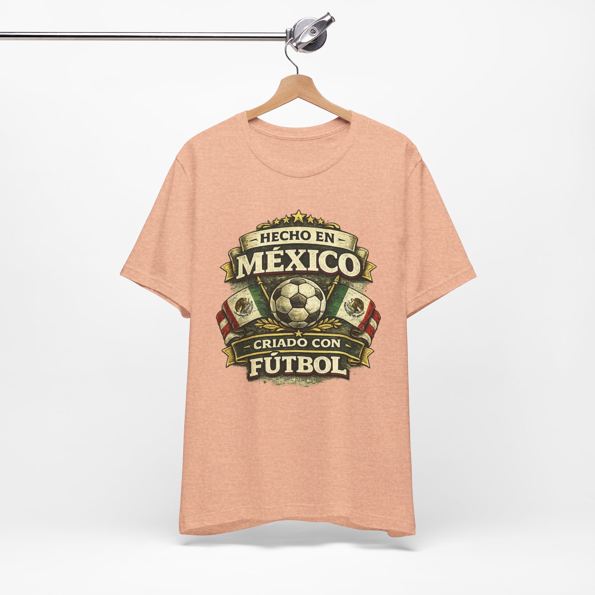 Mexico Soccer T‑Shirt — "Hecho en México, Criado con Fútbol" Vintage Football Tee