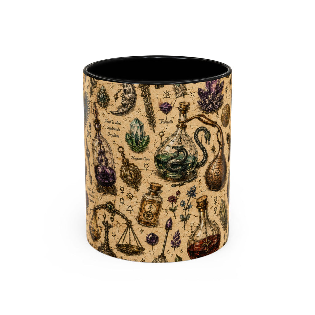 The Alchemist's Cabinet Coffee Mug — Vintage Apothecary Accent Mug (11/15 oz)