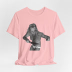 Vintage Grunge Graphic Tee – Monochrome Retro Pinup Girl Design