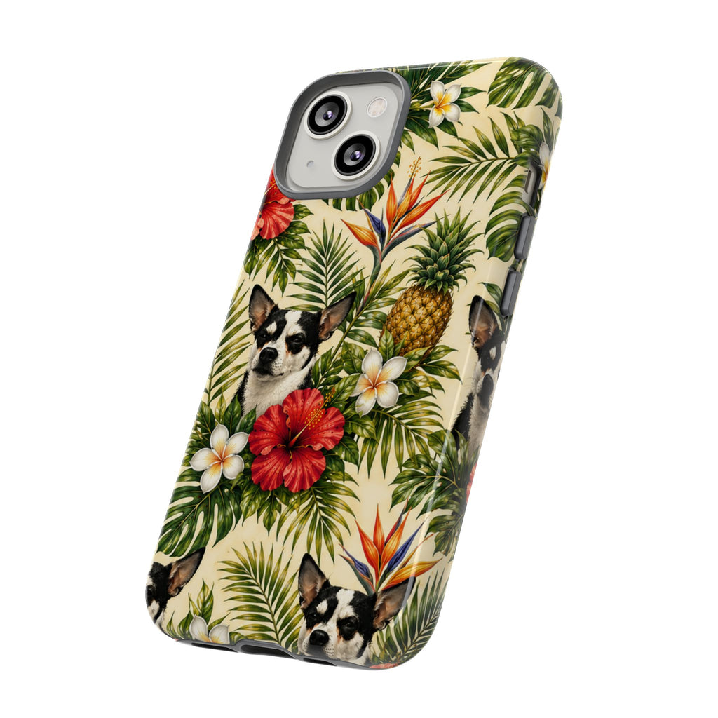 Tropical chihuahua Phone Case — Floral Pineapple Protective Tough Case