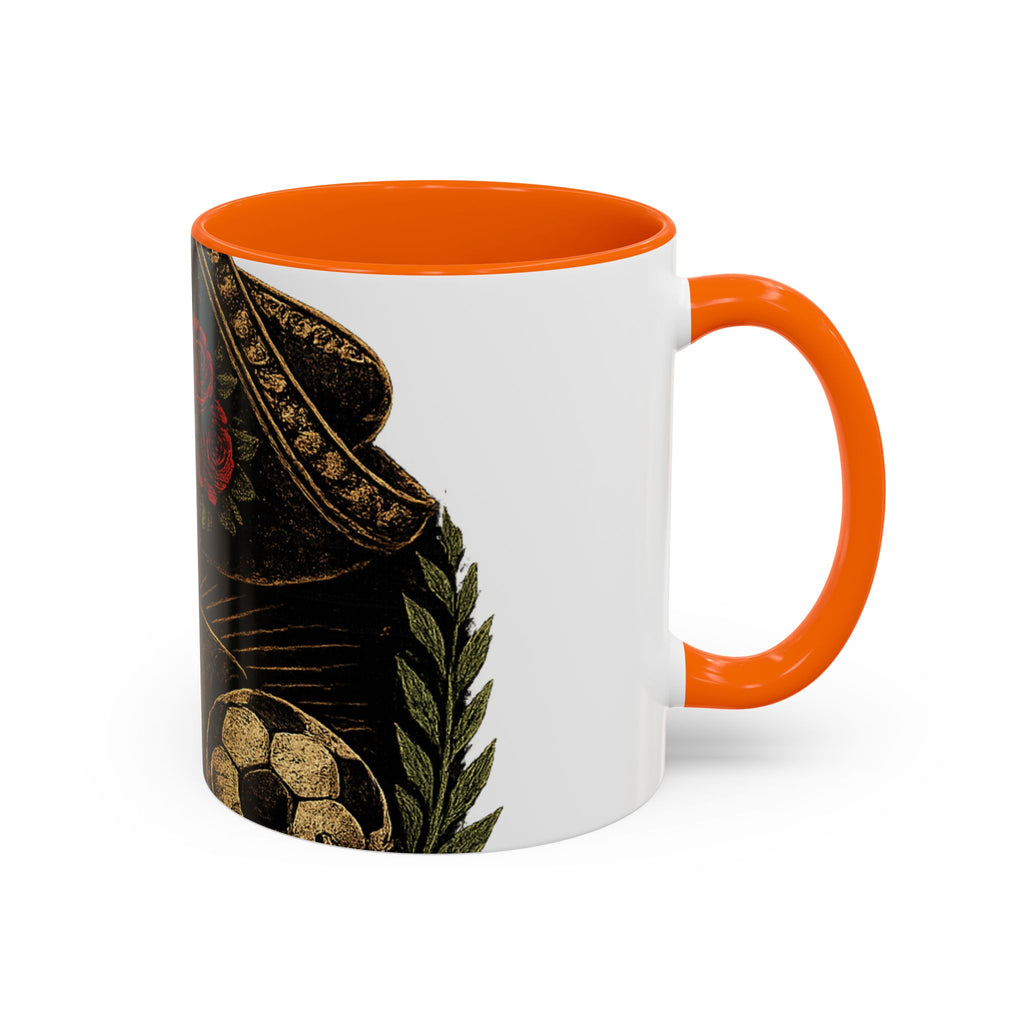 Day of the Dead Soccer Skull Accent Mug — 11/15oz