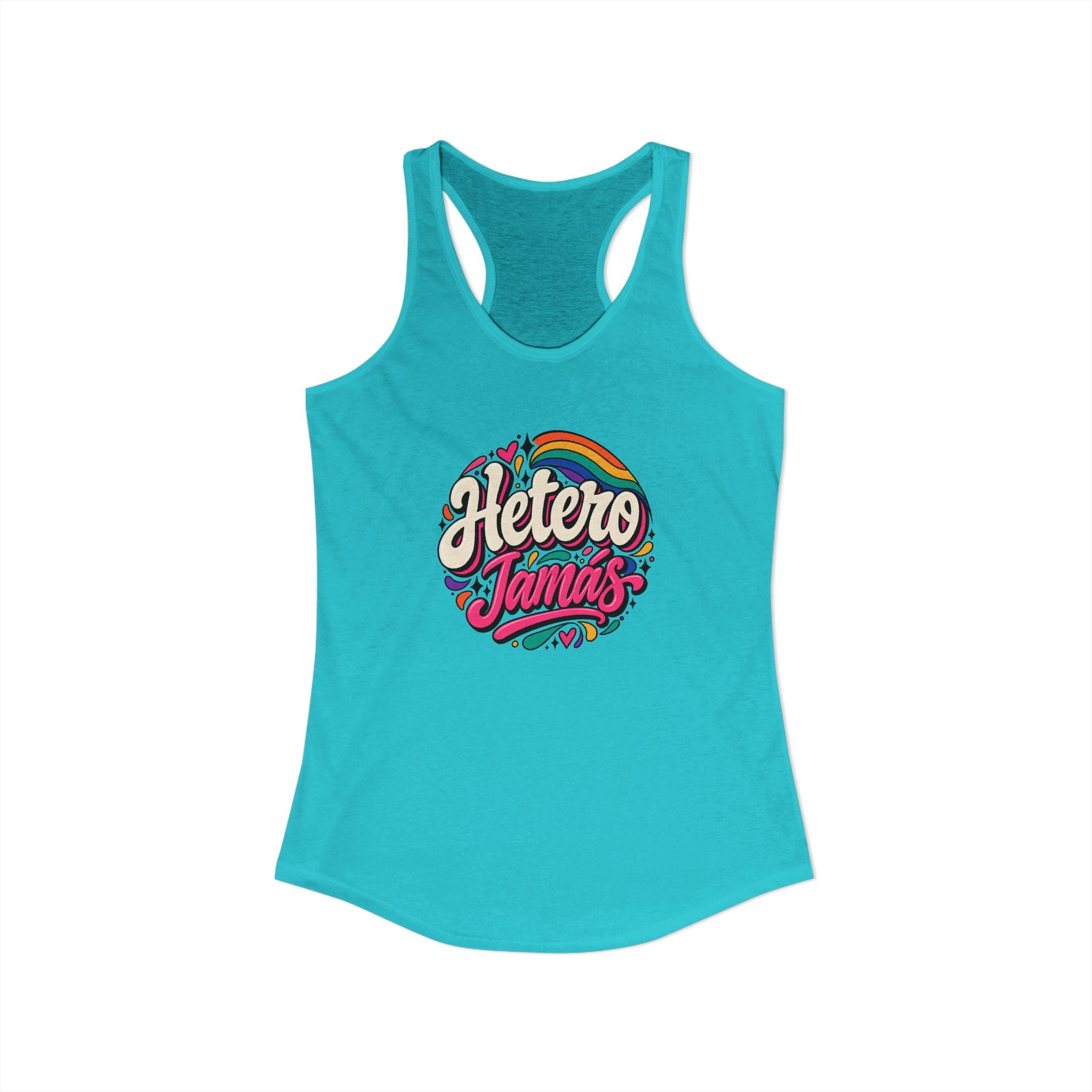 Women's Ideal Racerback Tank - "Hetero Jamás"