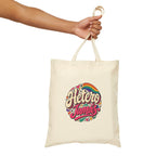 Tote Bag — "Hetero Tamas" Retro Rainbow Canvas Tote