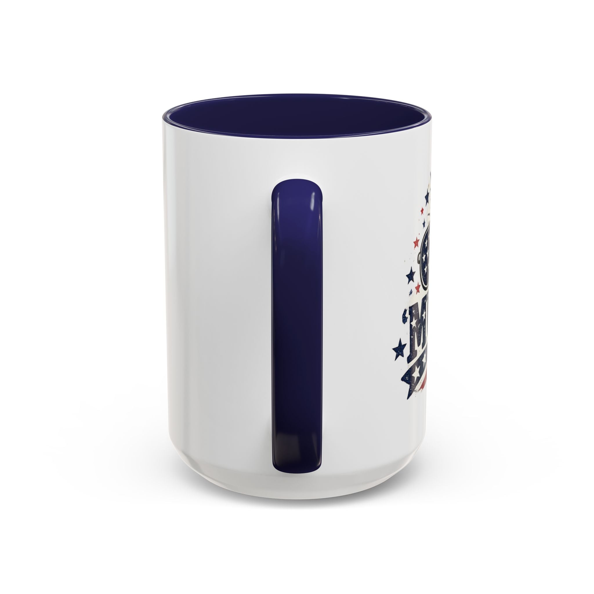America Flag Accent Coffee Mug - Patriotic 11/15oz Tea Cup