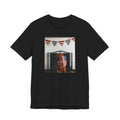 Patriotic Dog T-Shirt - Photo Print with American Flag Bunting