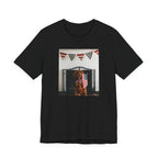 Patriotic Dog T-Shirt - Photo Print with American Flag Bunting