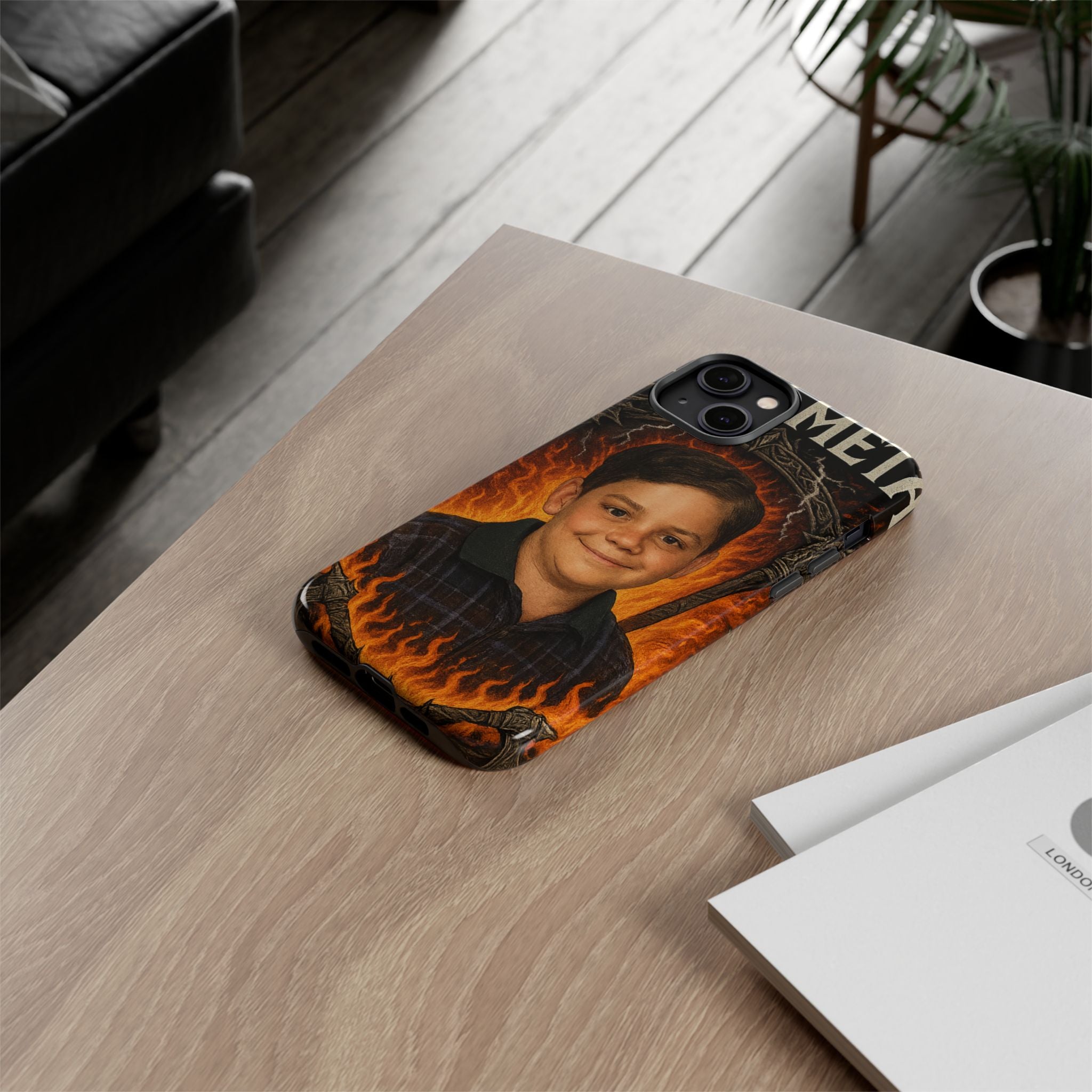 Metalhead Phone Case, Tough Cases for Music Lovers, Personalize with Unique Art, Gift for Metal Fans, Rock Lover's Accessory