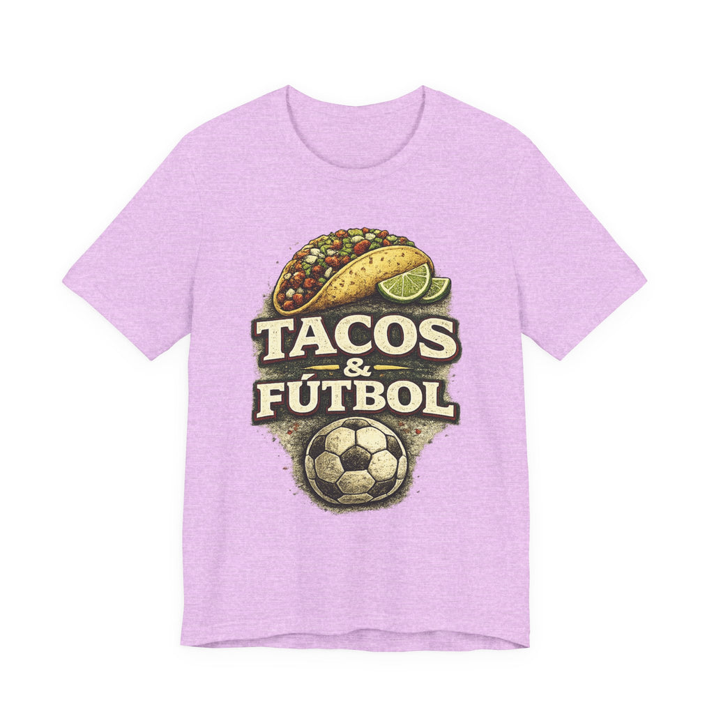 T-Shirt — Tacos & Fútbol Graphic Tee — Soccer Fan Mexican Food Mashup