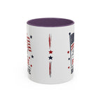 Patriotic Coffee Mug — "Land of the Free Because of the Brave" Accent Mug