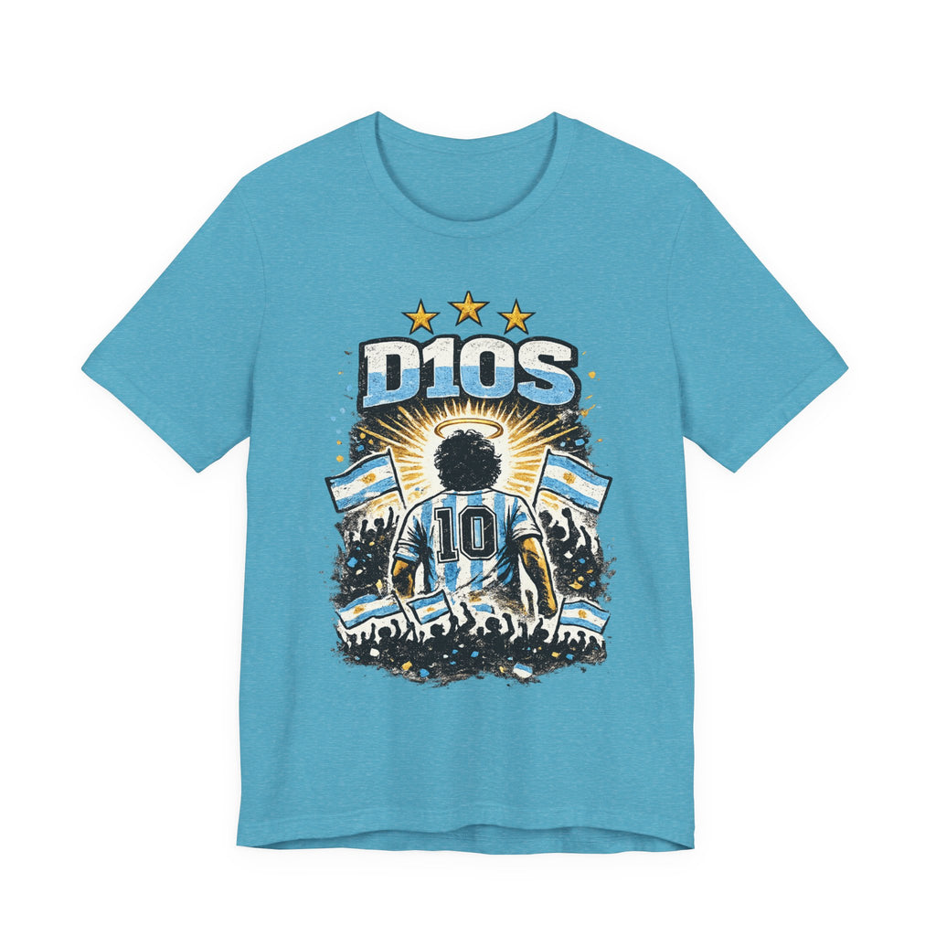 Dios 10 Argentina Soccer Tee — Maradona Tribute Football Shirt