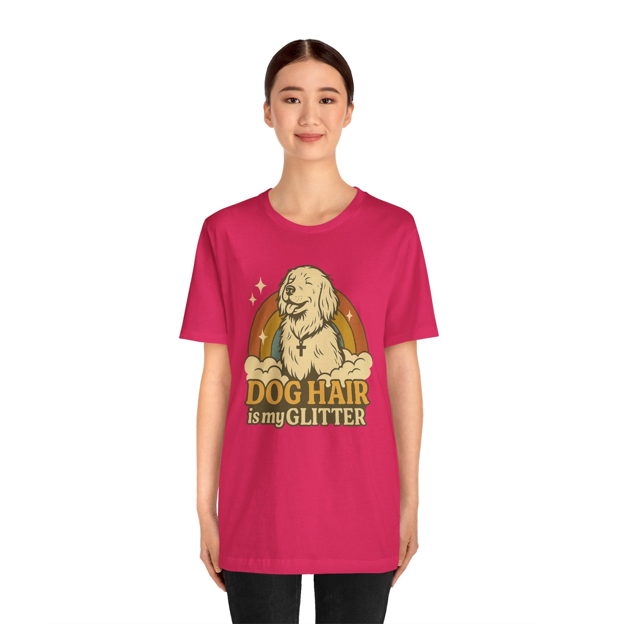 "Dog Hair Is My Glitter" – Retro Golden Vibes Edition
