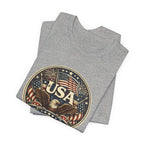 USA Eagle Vintage Patriotic T-Shirt — American Flag Graphic Tee